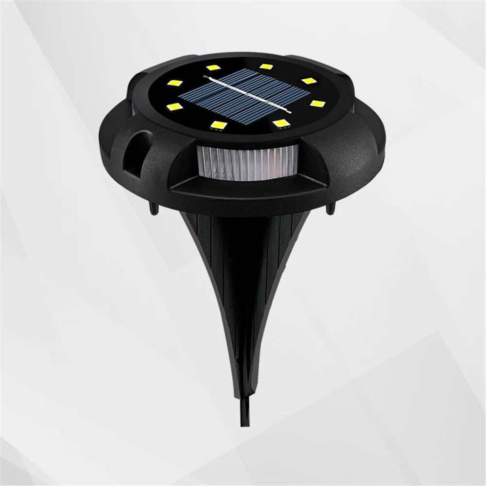 8Pcs SL6001 Outdoor Waterproof Solar Powered LED Ground Light Garden Lawn Pathway Underground Lamp - Warm Light+Colorful Light - 5