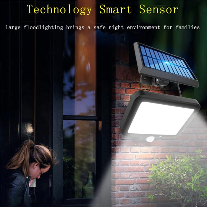COB 150 LED Solar Light PIR Motion Sensor Wall Lamp Floodlight Waterproof Path Street Lamp Garden Decoration - 4