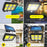 COB 150 LED Solar Light PIR Motion Sensor Wall Lamp Floodlight Waterproof Path Street Lamp Garden Decoration - 5
