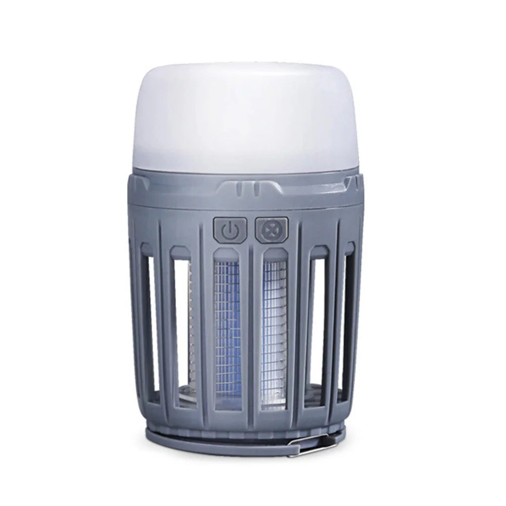 HEWOLF HW-M1832 2-in-1 Mosquito Killer Tent Light Portable LED Camping Lantern Anti-Bug Insect-Trap for Indoor and Outdoor - Grey - 1