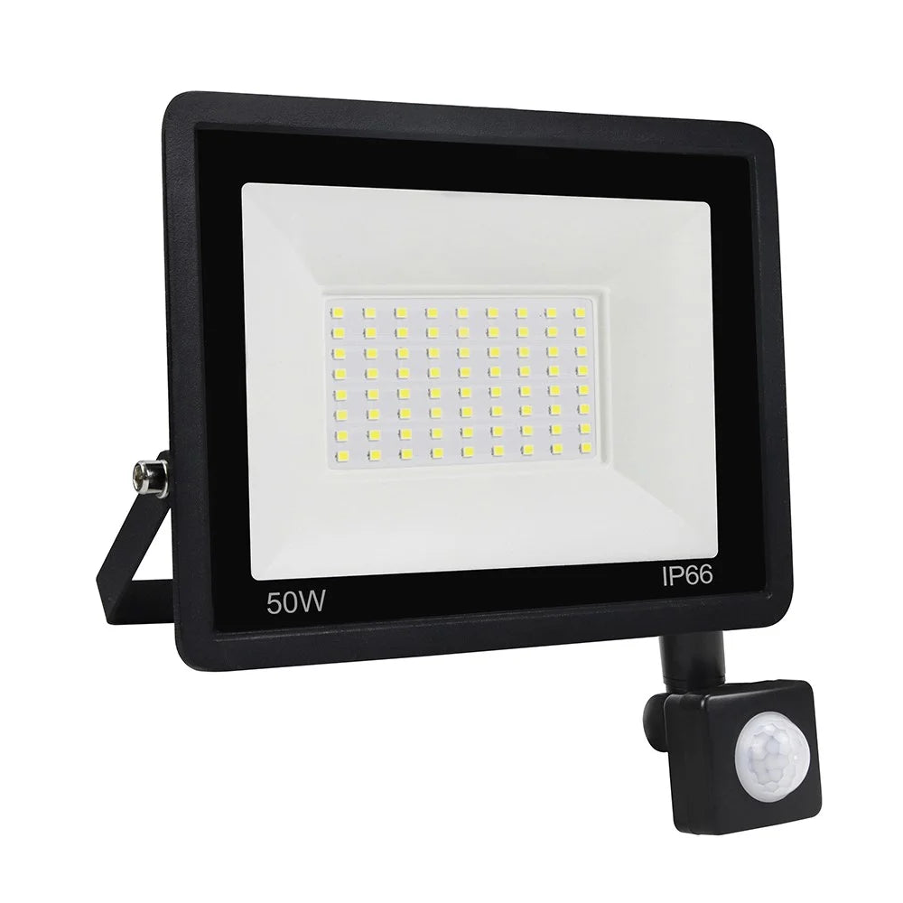 50W 72 LED IP66 Waterproof Floodlight with U-shaped Bracket Style B Outdoor Motion Sensor Lamp [PIR Sensor] - 1