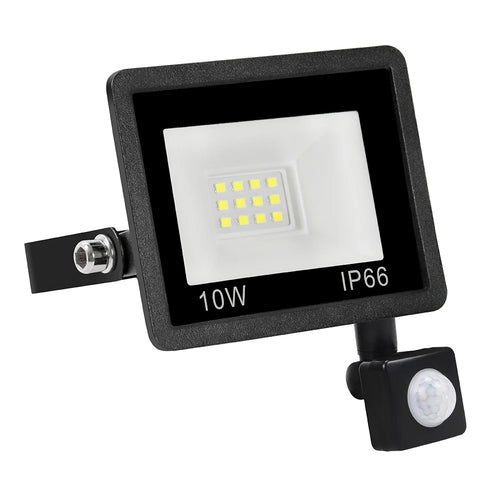 10W 12 LED Motion Induction Floodlight High Brightness Style B IP66 Waterproof Outdoor Lighting [PIR Sensor] - 1
