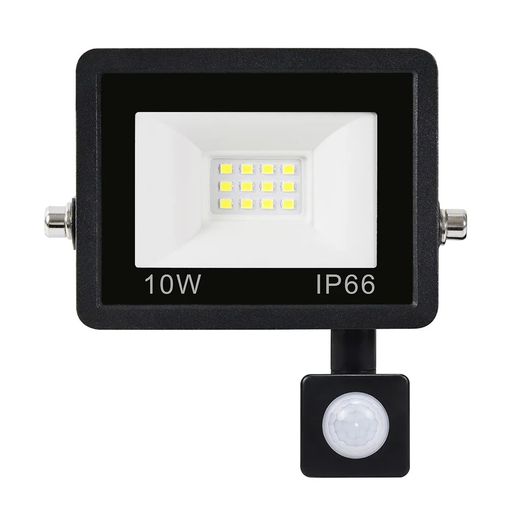 10W 12 LED Motion Induction Floodlight High Brightness Style B IP66 Waterproof Outdoor Lighting [PIR Sensor] - 2