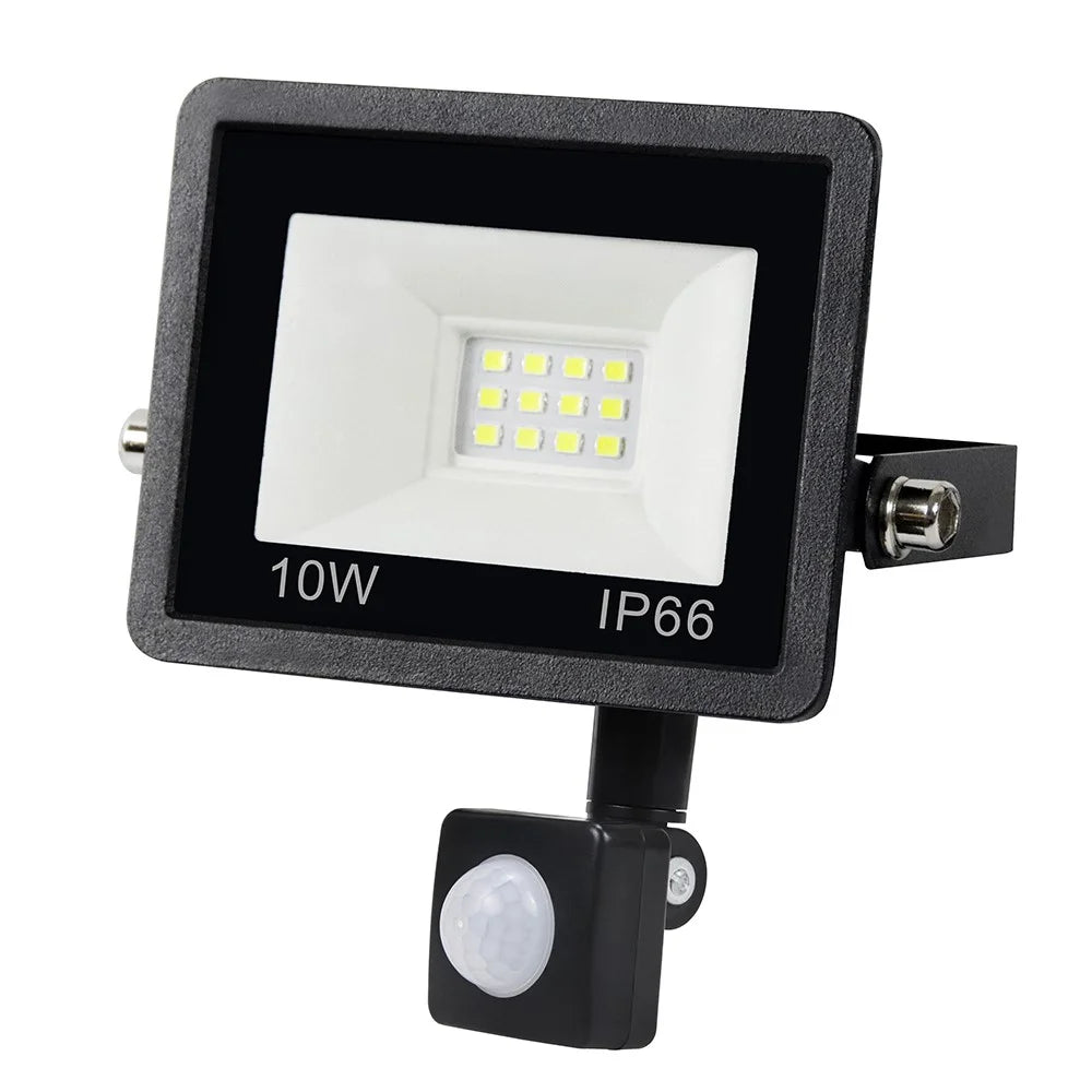 10W 12 LED Motion Induction Floodlight High Brightness Style B IP66 Waterproof Outdoor Lighting [PIR Sensor] - 3