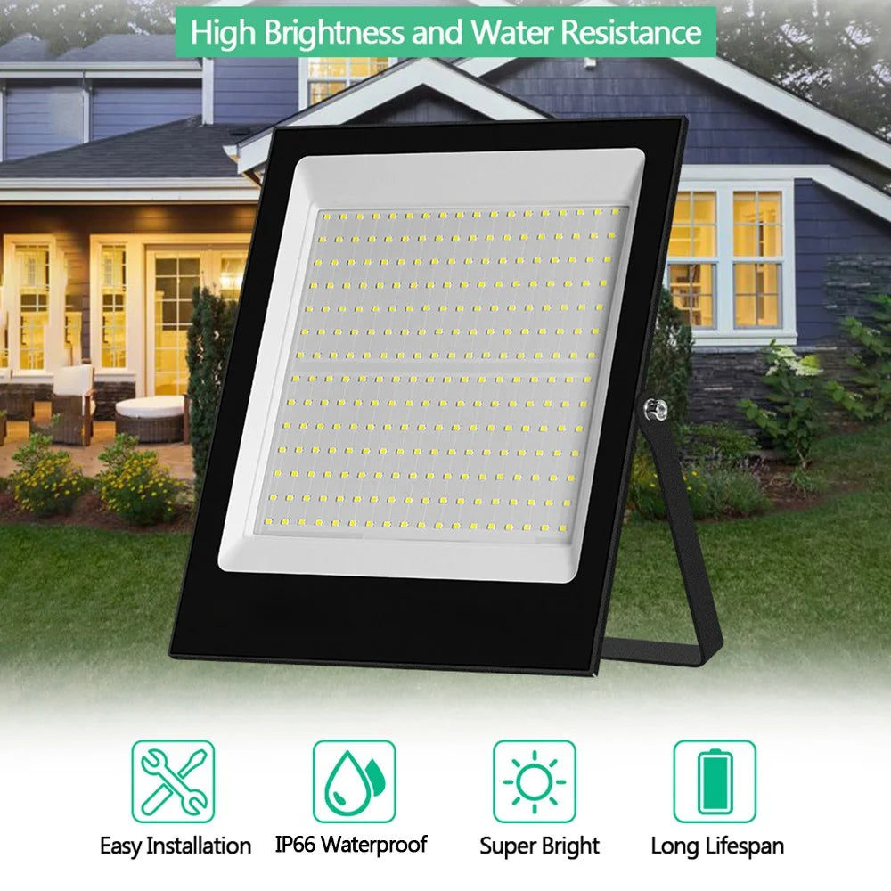 50W 72 LED Floodlight with U-shaped Bracket Style B IP66 Waterproof Outdoor Lighting [Switch Control] - 2