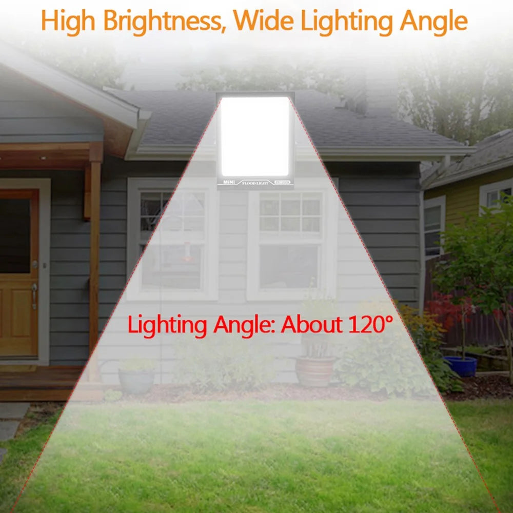 50W 72 LED Floodlight with U-shaped Bracket Style B IP66 Waterproof Outdoor Lighting [Switch Control] - 4
