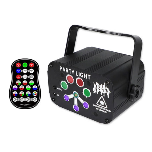 YSH-042 USB Mini Laser 8 Hole 240 Pattern Starry Sky Projection Decorative Light Remote Sound Control Rotating Party Laser Atmosphere Lamp - 1