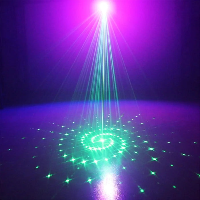 YSH-042 USB Mini Laser 8 Hole 240 Pattern Starry Sky Projection Decorative Light Remote Sound Control Rotating Party Laser Atmosphere Lamp - 4