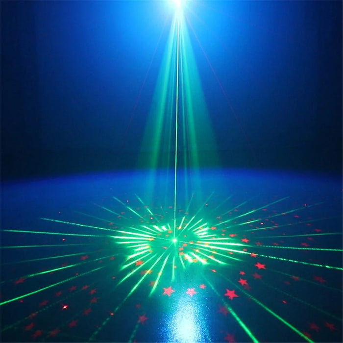 YSH-042 USB Mini Laser 8 Hole 240 Pattern Starry Sky Projection Decorative Light Remote Sound Control Rotating Party Laser Atmosphere Lamp - 5