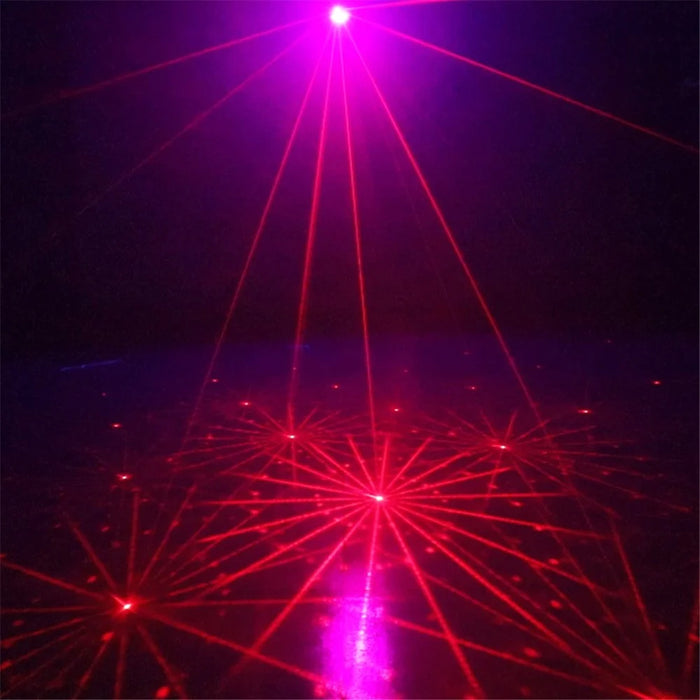 YSH-042 USB Mini Laser 8 Hole 240 Pattern Starry Sky Projection Decorative Light Remote Sound Control Rotating Party Laser Atmosphere Lamp - 6