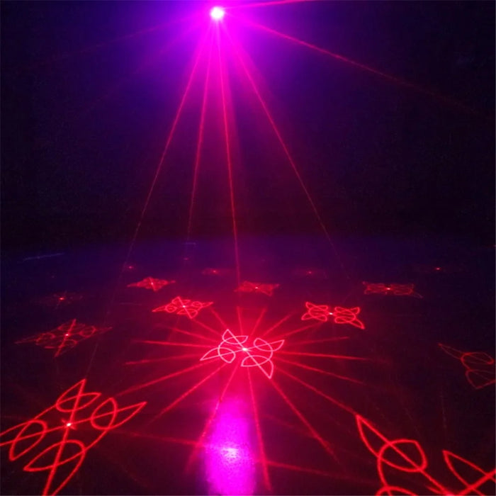 YSH-042 USB Mini Laser 8 Hole 240 Pattern Starry Sky Projection Decorative Light Remote Sound Control Rotating Party Laser Atmosphere Lamp - 7