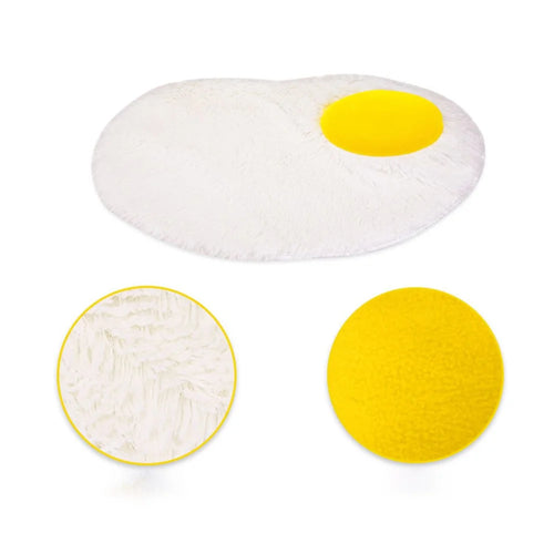 TG-PB0101 Funny Fried Egg Design Soft Plush Pet Mat Warm Dog Cat Rest Sleeping Pad Pet Gift - 1