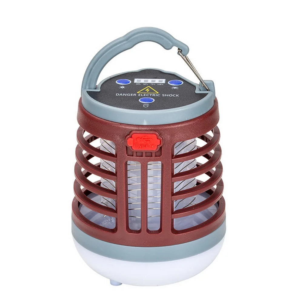 W882 Portable LED Electric Bug Zapper UV Light Insect Killer Lamp Mosquito Zapper Trap - Brown - 1