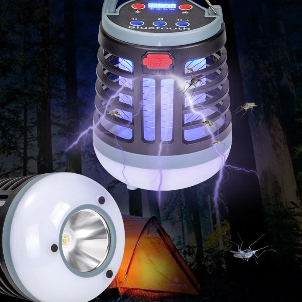 W882 Portable LED Electric Bug Zapper UV Light Insect Killer Lamp Mosquito Zapper Trap - Brown - 3