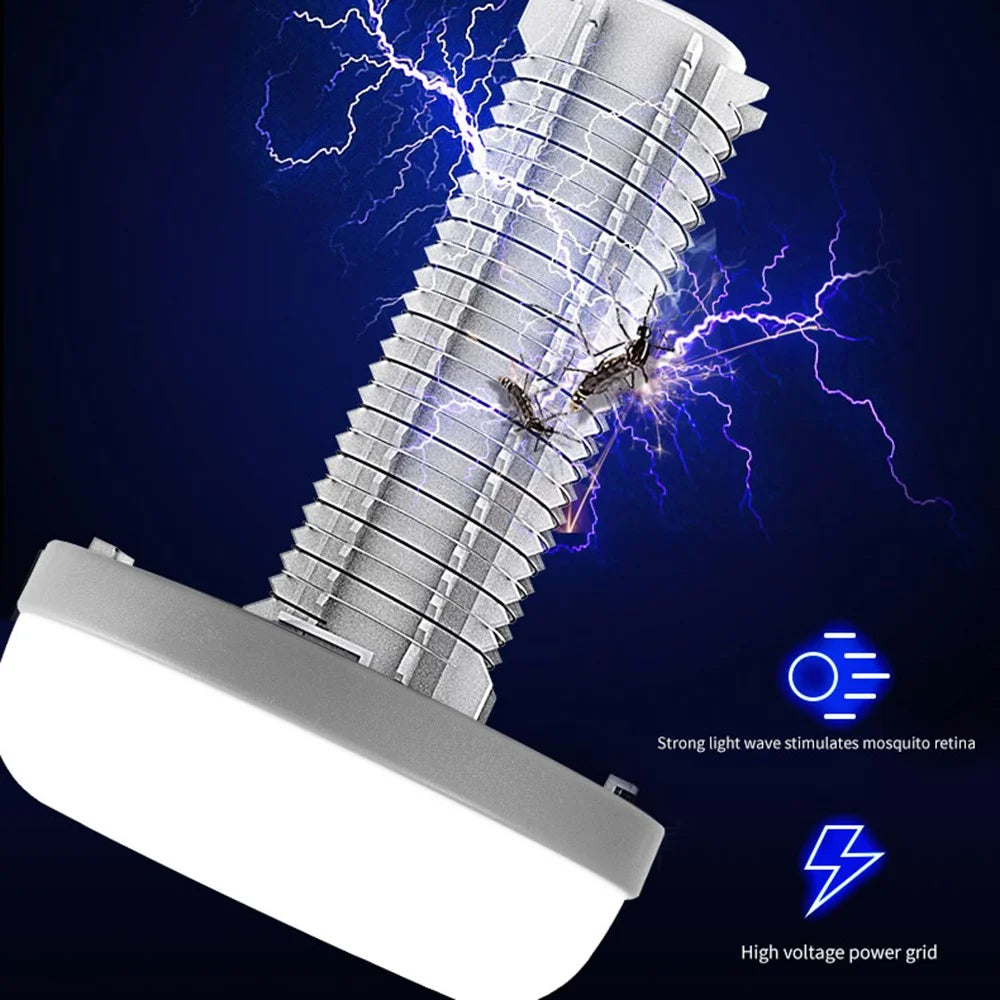 W882 Portable LED Electric Bug Zapper UV Light Insect Killer Lamp Mosquito Zapper Trap - Brown - 4