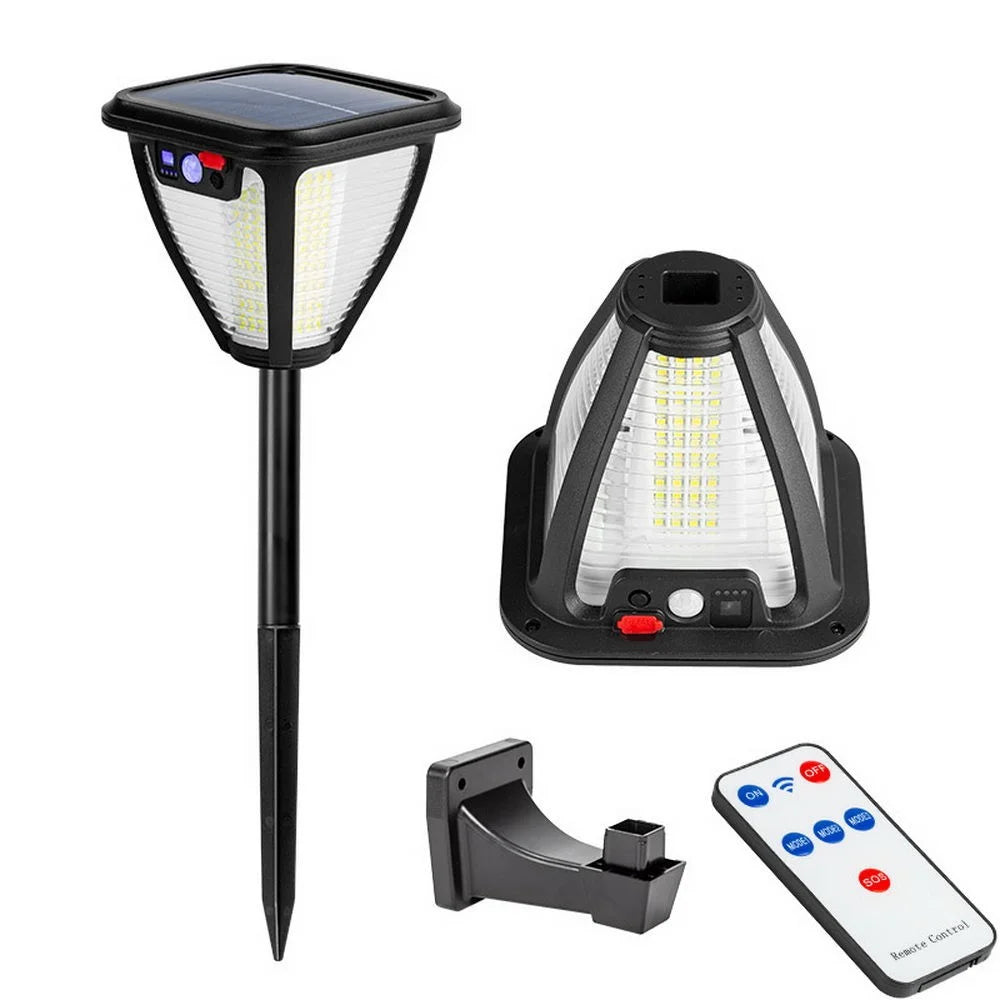W791-1 LED Solar Powered Spot Lights Waterproof Floodlight Chargeable Ground Lamp for Yard Garden Street (Standard + White / Yellow Dual Lights Version) - 1