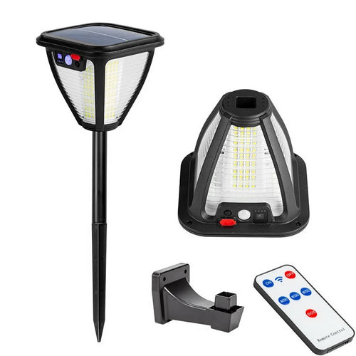 W791-1 LED Solar Powered Spot Lights Waterproof Floodlight Chargeable Ground Lamp for Yard Garden Street (Standard + White / Yellow Dual Lights Version) - 1