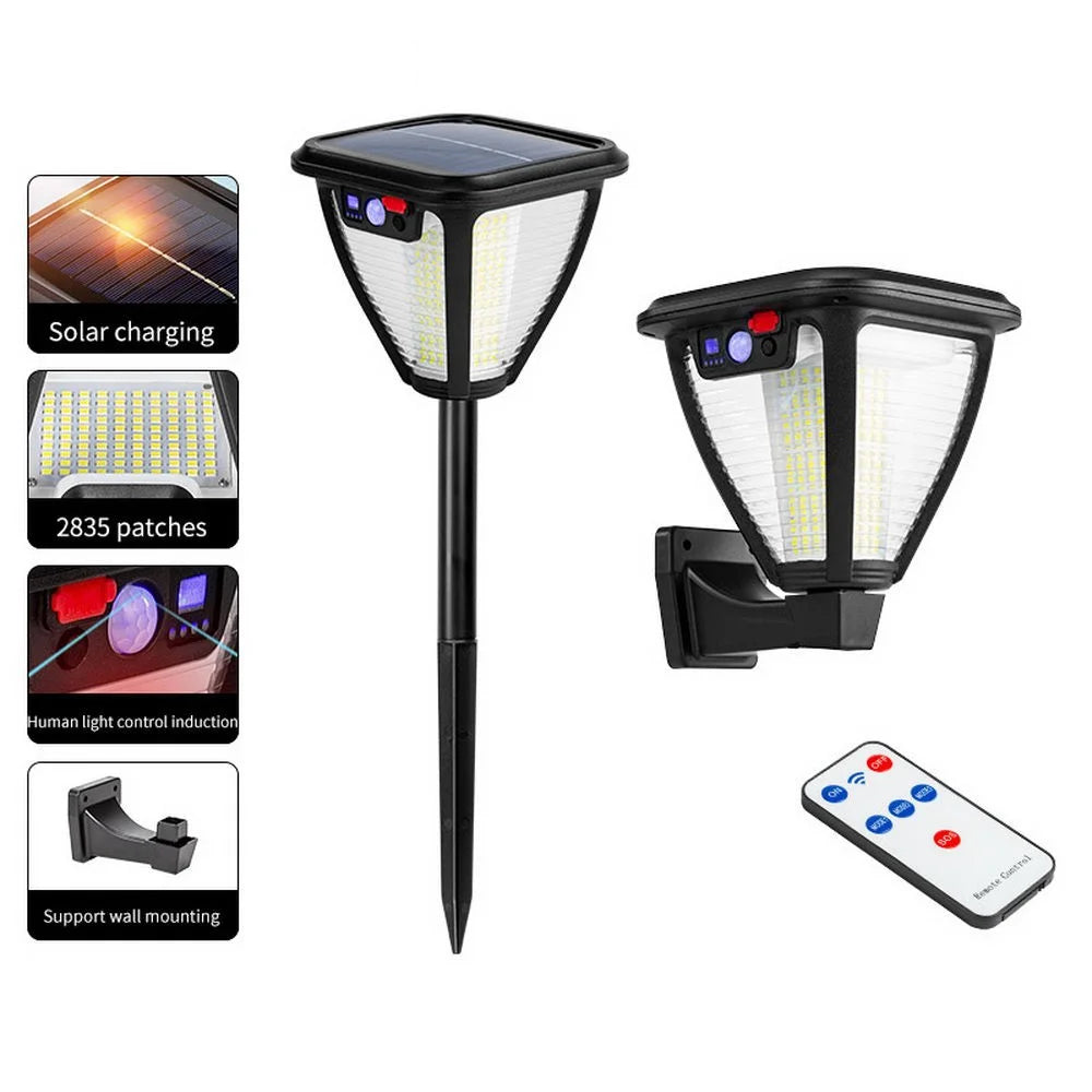 W791-1 LED Solar Powered Spot Lights Waterproof Floodlight Chargeable Ground Lamp for Yard Garden Street (Standard + White / Yellow Dual Lights Version) - 3