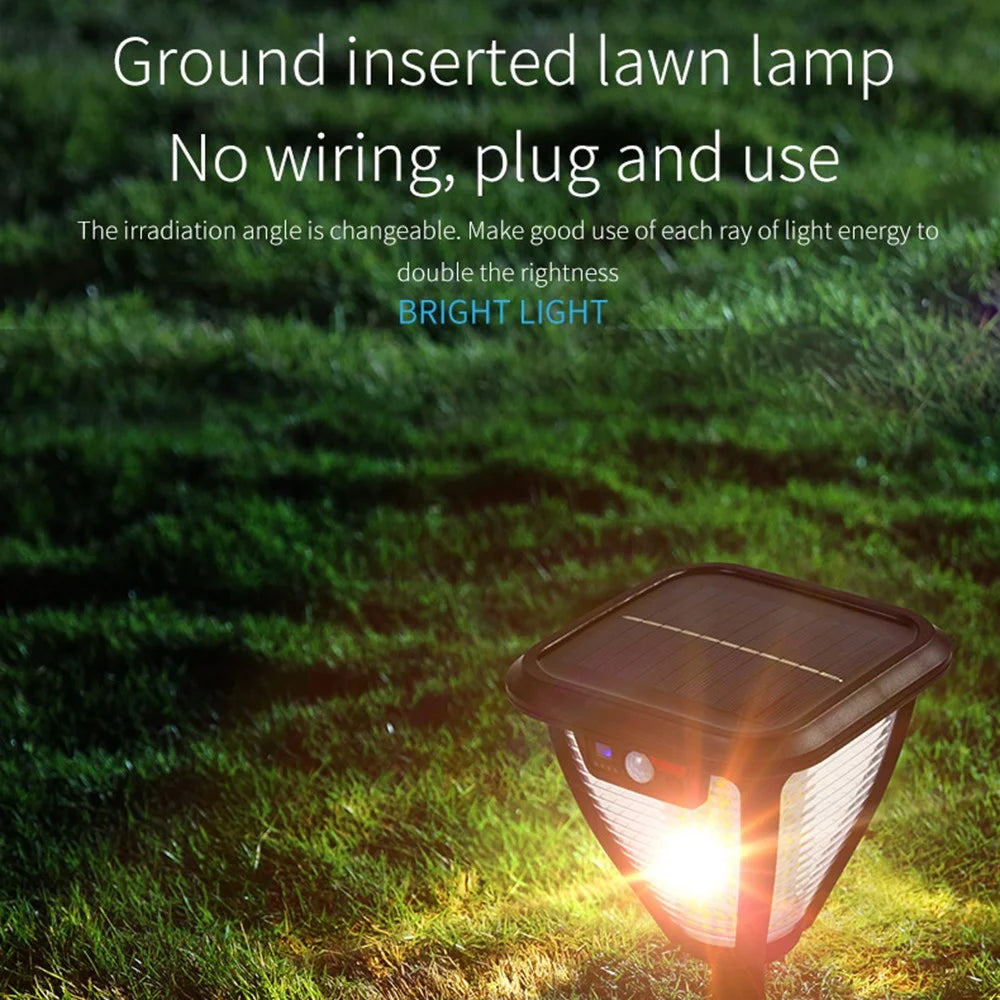 W791-1 LED Solar Powered Spot Lights Waterproof Floodlight Chargeable Ground Lamp for Yard Garden Street (Standard + White / Yellow Dual Lights Version) - 4