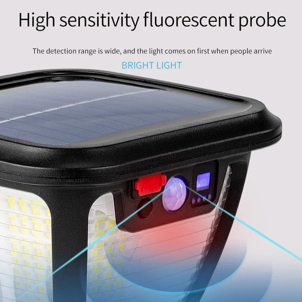 W791-1 LED Solar Powered Spot Lights Waterproof Floodlight Chargeable Ground Lamp for Yard Garden Street (Standard + White / Yellow Dual Lights Version) - 6