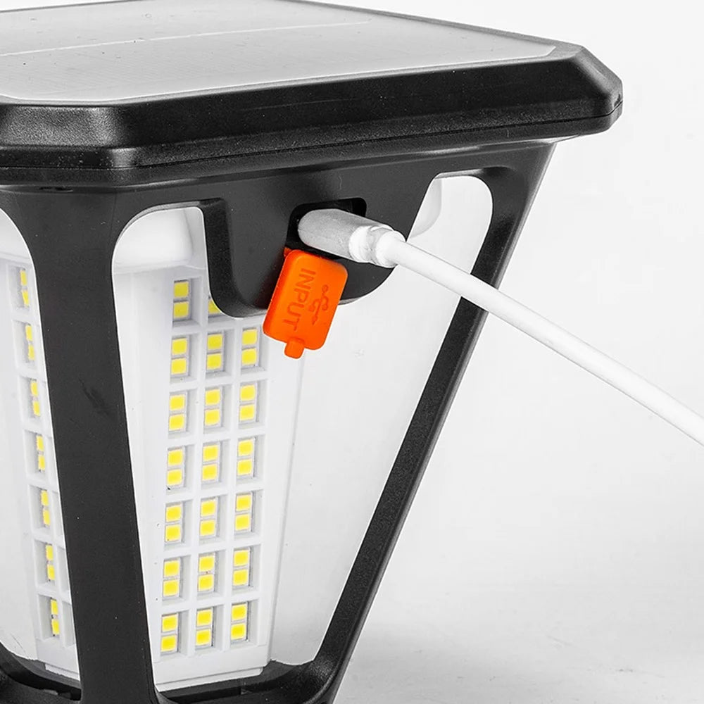 W791-1 LED Solar Powered Spot Lights Waterproof Floodlight Chargeable Ground Lamp for Yard Garden Street (Standard + White / Yellow Dual Lights Version) - 7