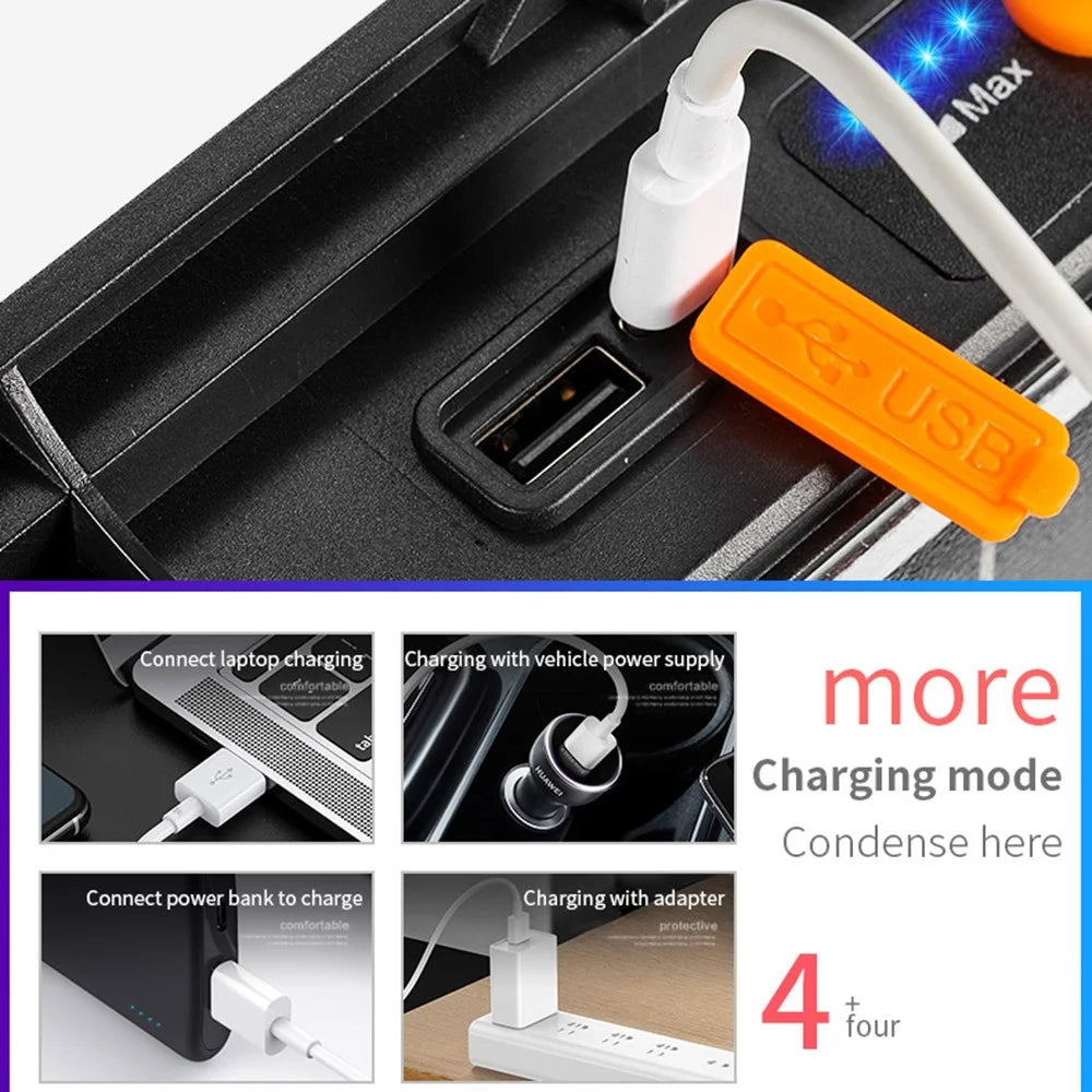 W877-1 Multifunctional 3600mAh Solar LED Light High Power Solar Light Power Bank Portable Searchlight Waterproof Emergency Light Support 360-Degree Rotating 180-Degree Adjustable - 2