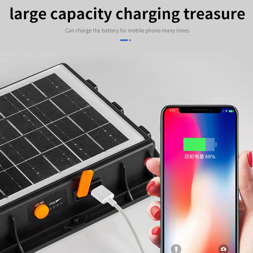 W877-1 Multifunctional 3600mAh Solar LED Light High Power Solar Light Power Bank Portable Searchlight Waterproof Emergency Light Support 360-Degree Rotating 180-Degree Adjustable - 3