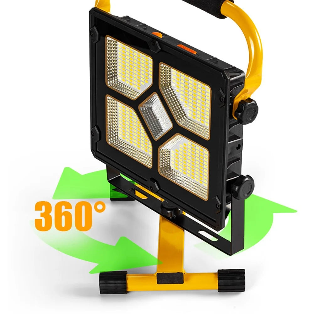 W877-1 Multifunctional 3600mAh Solar LED Light High Power Solar Light Power Bank Portable Searchlight Waterproof Emergency Light Support 360-Degree Rotating 180-Degree Adjustable - 4