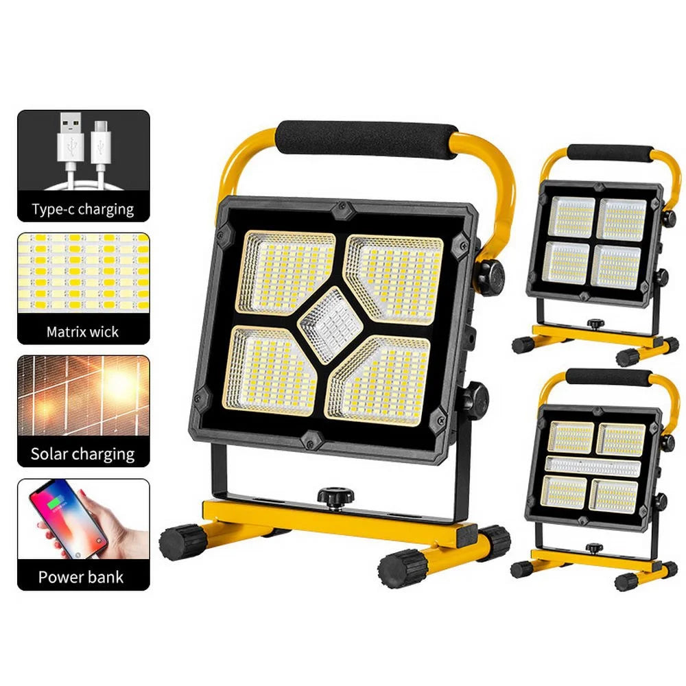 W877-1 Multifunctional 3600mAh Solar LED Light High Power Solar Light Power Bank Portable Searchlight Waterproof Emergency Light Support 360-Degree Rotating 180-Degree Adjustable - 7