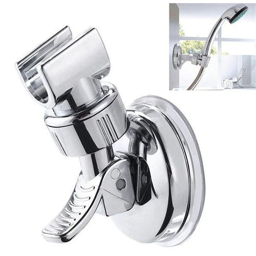 Universal Adjustable Handheld Shower Head Holder Suction Cup Holder Full Plating Shower Head Bathroom Bracket, Style A - 1