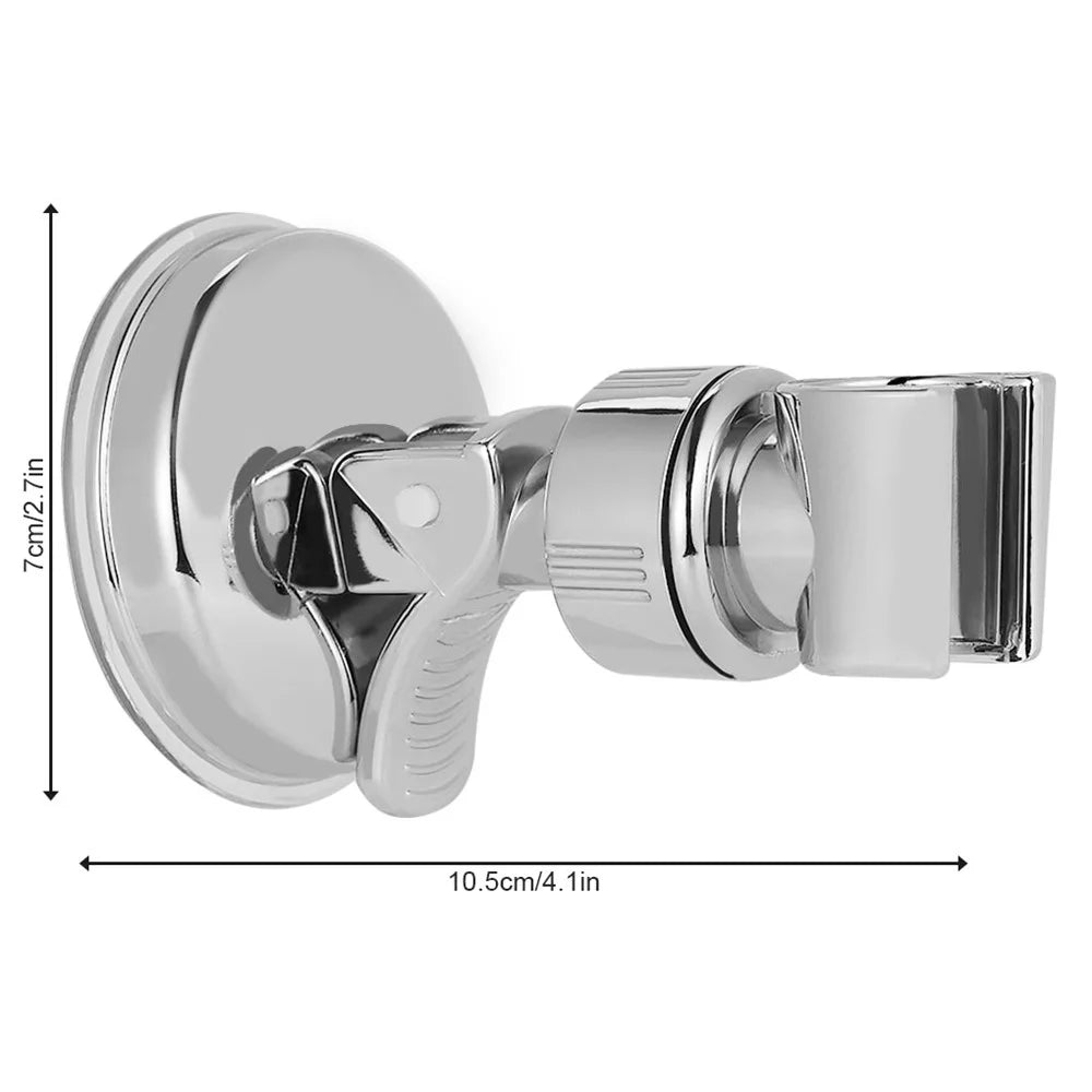 Universal Adjustable Handheld Shower Head Holder Suction Cup Holder Full Plating Shower Head Bathroom Bracket, Style A - 6