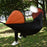 RYDC-012 280x140cm Outdoor Quick Open 210T Nylon Hammock Anti-rollover Camping Hanging Swing Bed with Zipper Mosquito Net - Black / Orange - 6