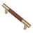 T2933 Dual-hole Screw Installation Cabinet Pulls Brass+Aluminum Alloy Kitchen Drawer Pulls Handles (96mm Hole Distance, 124mm Length) - 1
