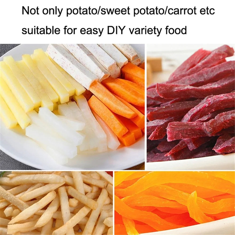 Stainless Steel Potato Cutter Slicer Kitchen French Fry Cutter without Silicone Suction Base (No FDA Certified, BPA-Free) - 6