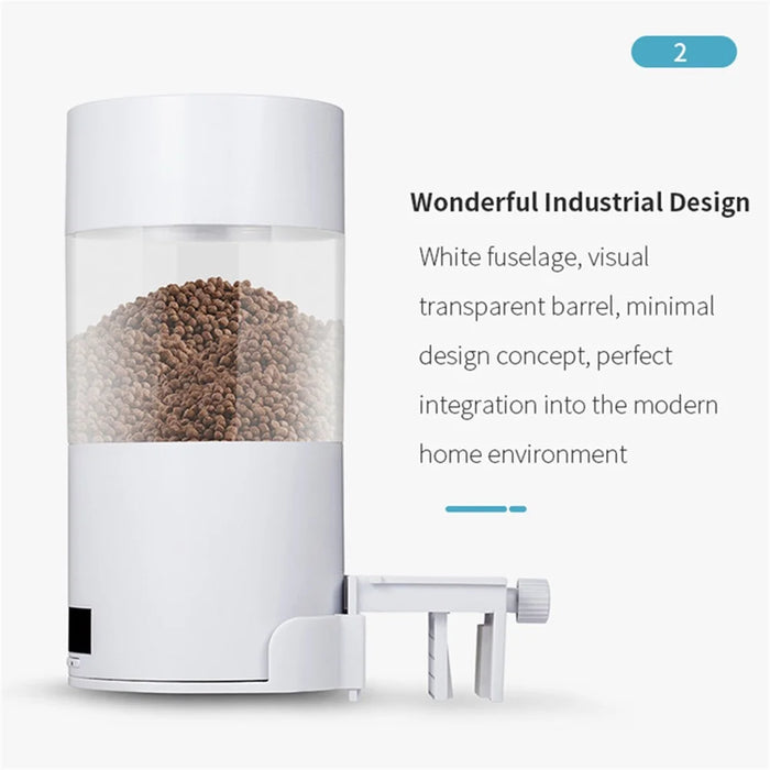 O2 Smart Fish Feeder LED Screen Digital Display Automatic Fish Feeder Fish Food Dispenser for Fish Tank - 3