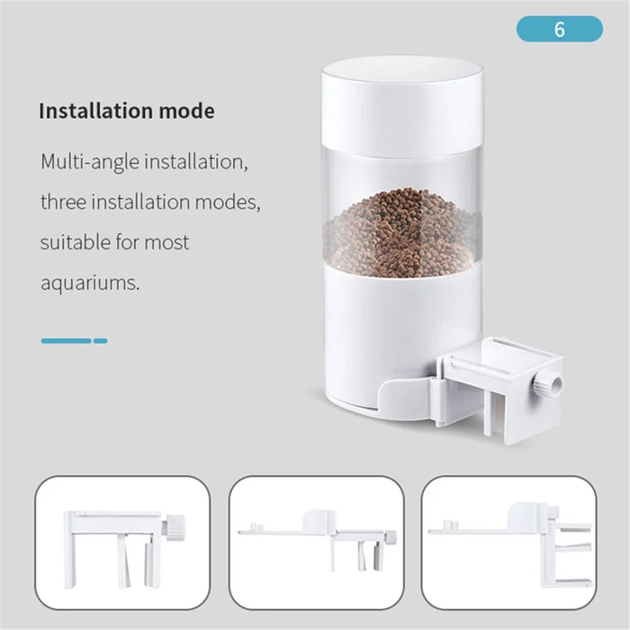 O2 Smart Fish Feeder LED Screen Digital Display Automatic Fish Feeder Fish Food Dispenser for Fish Tank - 7
