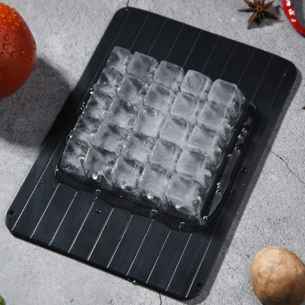 Rectangle Frozen Food Meat Fruit Quick Defrost Board Kitchen Fast Defrosting Tray Thaw Gadget, Size L: 35.5*20.5*0.2cm (No FDA Certificate) - 4