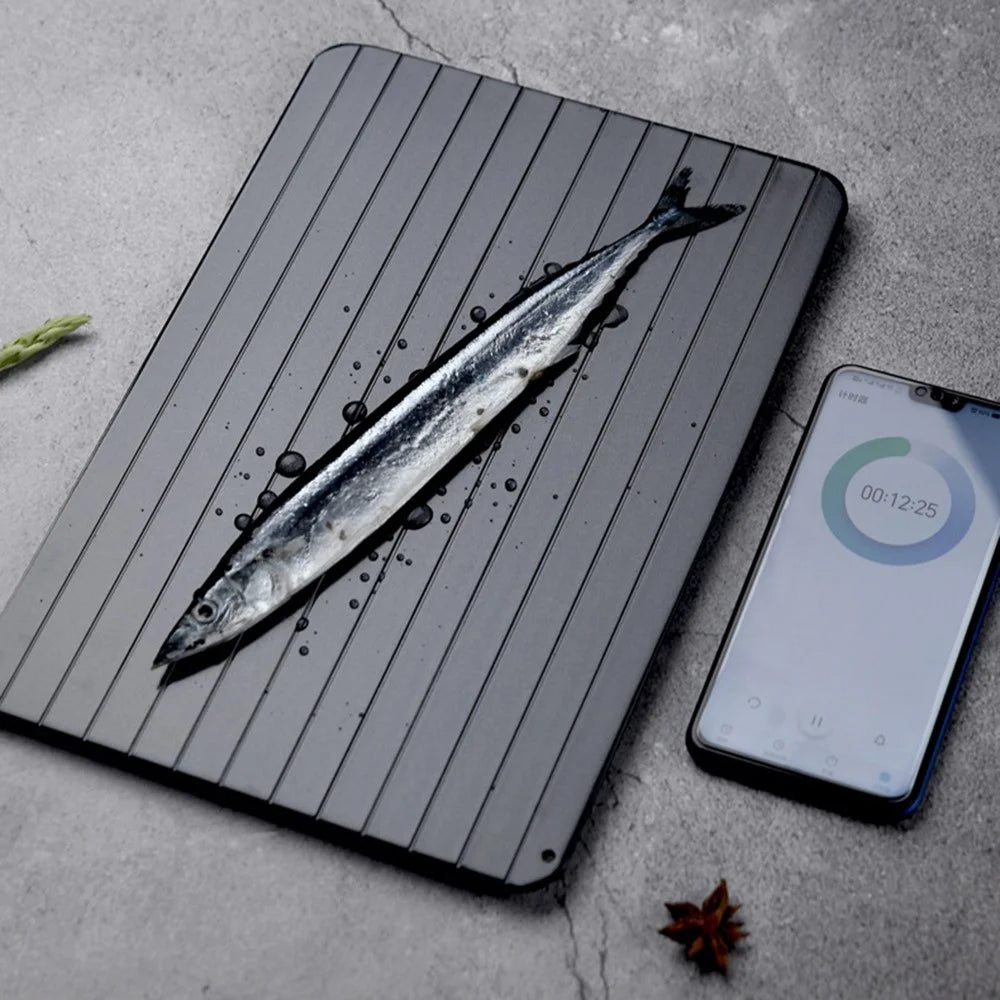 Frozen Food Meat Quick Defrosting Plate Aluminum Fast Defrost Tray, Size M: 29.5*20.8*0.2cm (No FDA Certificate) - 7