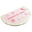 50*80cm Water Absorbent Bath Mat Furry Bathroom Rug Semicircle Floor Carpet - Cherry Blossom / Pink - 1