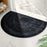 50*80cm Semicircle Bathmat Non-Slip Absorbent Moroccan Entrance Door Mat - Moroccan Black / Style A - 1