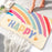 50*80cm Furry Bathroom Rug Non-slip Floor Carpet Water Absorbent Bath Mat - Happy Rainbow / Square - 1
