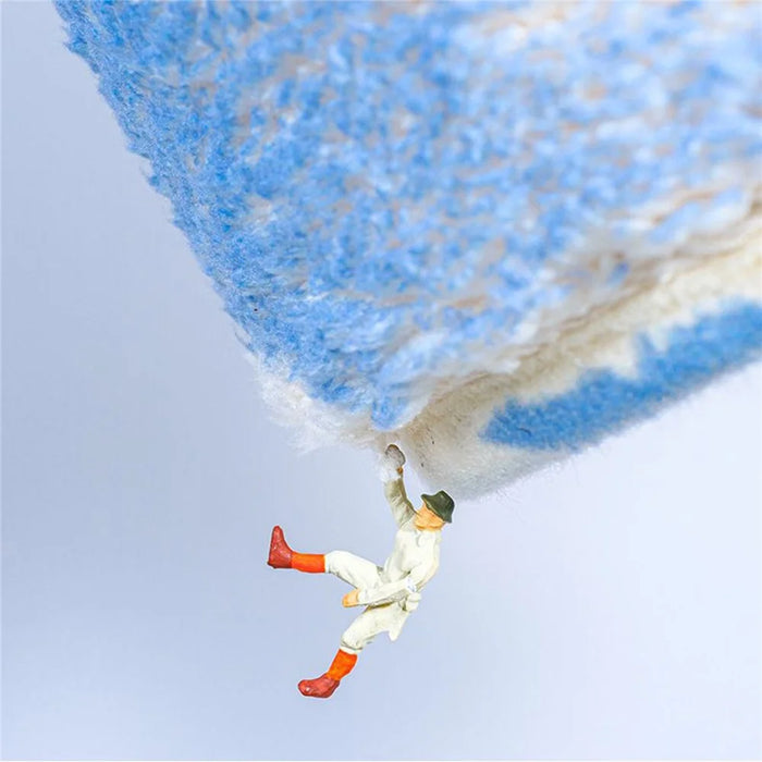 50*80cm Furry Bathroom Rug Non-slip Floor Carpet Water Absorbent Bath Mat - Happy Rainbow / Square - 4
