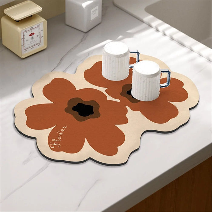 30x40cm Absorbent Drainage Dish Drying Mat Tableware Draining Pad - Style A - 2