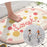 Bathroom Rug 40x60cm Water Absorbent Mat Anti-Slip Bottom - White Dots / Blue - 3