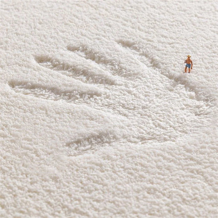 Bathroom Rug 40x60cm Water Absorbent Mat Anti-Slip Bottom - White Dots / Blue - 4