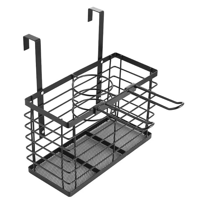 001-CFJ-002 Bathroom Metal Storage Rack Hair Dryer Holder Hanging Basket - 1