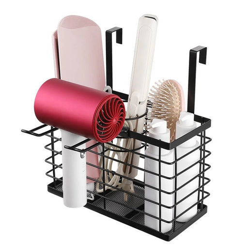001-CFJ-002 Bathroom Metal Storage Rack Hair Dryer Holder Hanging Basket - 2