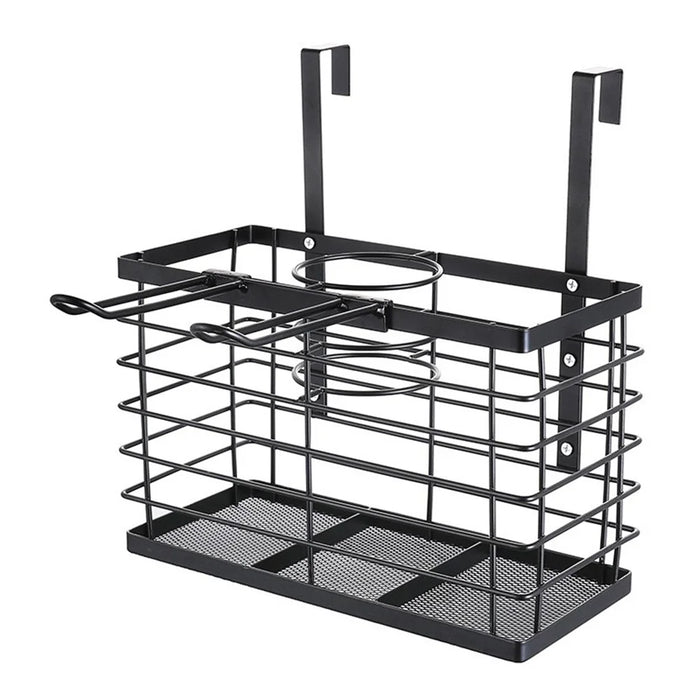 001-CFJ-002 Bathroom Metal Storage Rack Hair Dryer Holder Hanging Basket - 4