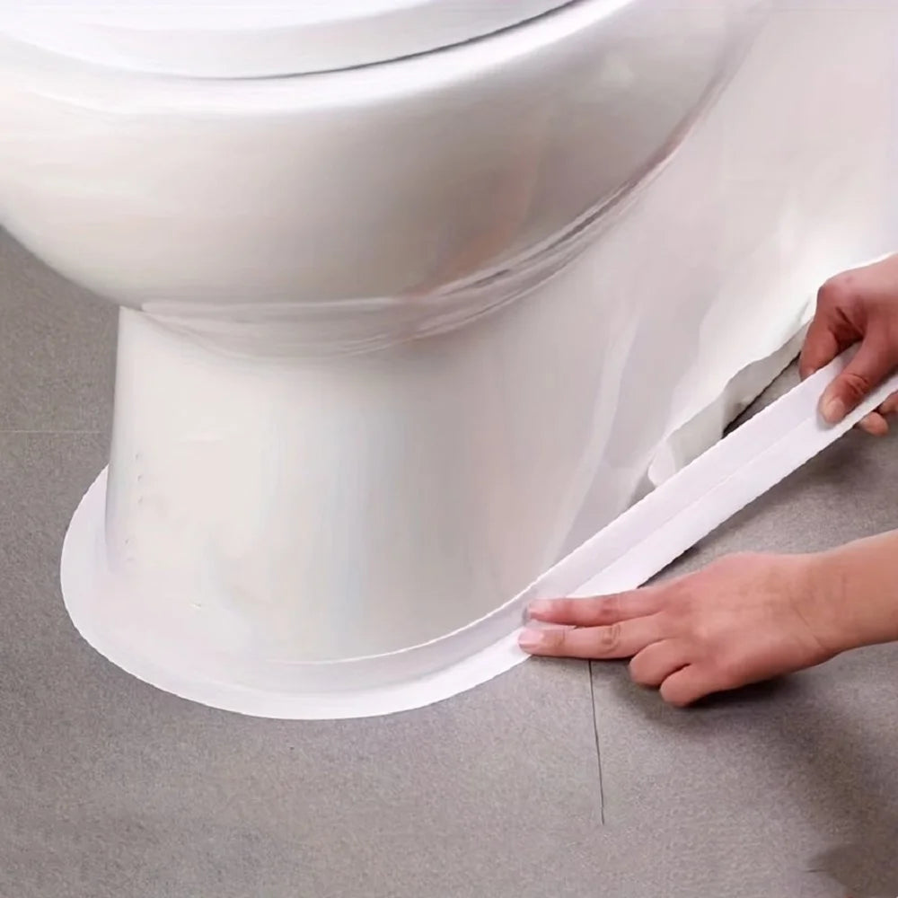 3.8CMx1.5M Self Adhesive PVC Caulk Tapes Waterproof Toilet Caulk Strips Sealing Tapes - 5