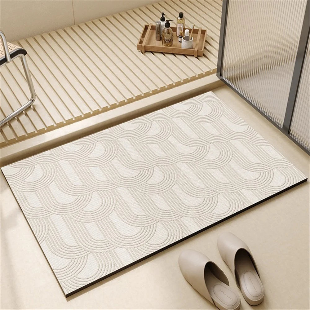 Y-0201-01 50x80cm Diatom Mud Water Absorbent Bath Mat Non-Slip Quick Drying Bathroom Floor Pad - Style A - 2